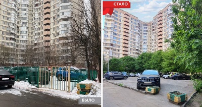 Иван Бобров: в Коптево на месте незаконной автостоянки появилась парковка на 30 машино-мест!